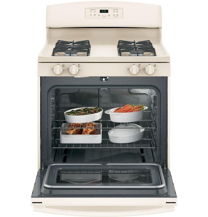 GE JGB635DEKCC 30" Freestanding Gas Range in Bisque N4