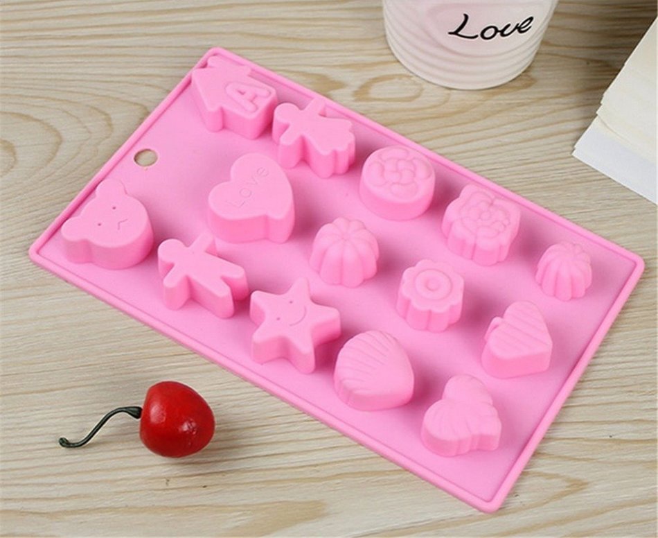 SNW DIY Baking Mold Silicone Cake Mold Chocolate Ice Lattice Mold LOVE N6