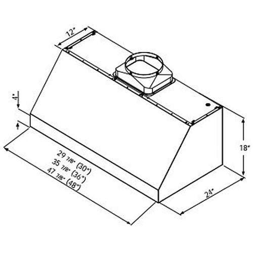 Miseno MH70236AS 1200 CFM 36" Professional Stainless Steel Wall Mounted Range Ho, Stainless Steel N2
