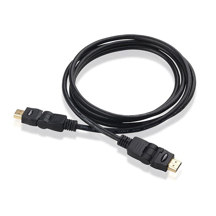 Cable Matters High Speed Swivel HDMI Cable with Ethernet 6 Feet - 3D and 4K Resolution Ready N2