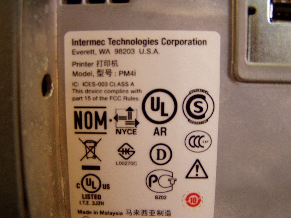 Intermec PM4i Direct Thermal Printer W/Ethernet, USB Serial & Print N9