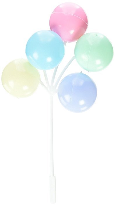 Oasis Supply 6 Piece Balloon Clusters for Cup Cakes, Multicolor N2
