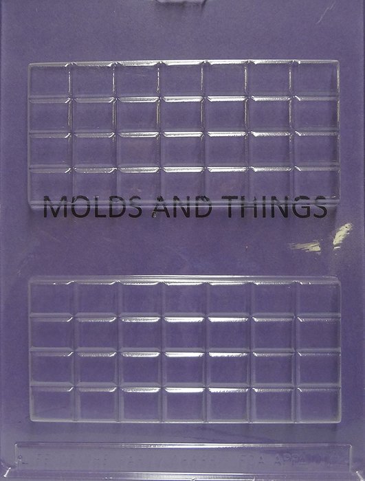 BREAK APART BAR Chocolate Candy Mold With Molding Instruction -set of 3
