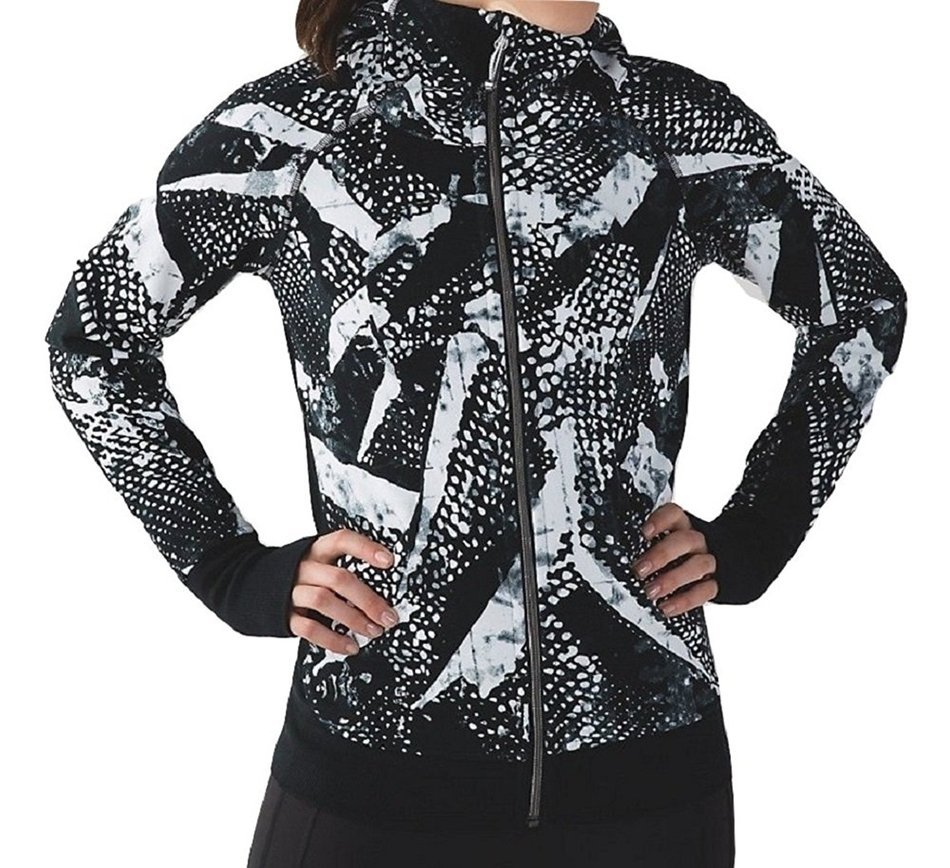 Lululemon Scuba Hoodie III Static Mist White Black N4