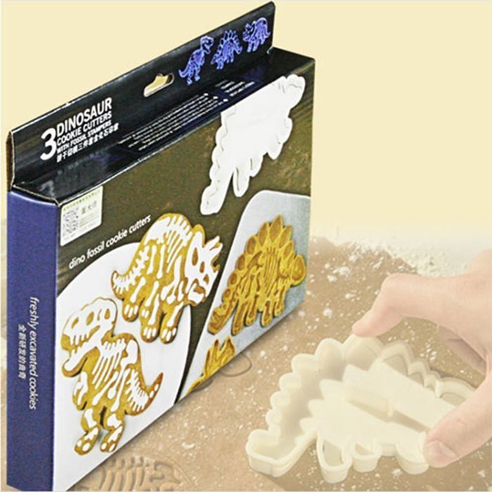 53motor-Home 6X Plastic Dinosaur Cookies Cutter Biscuit Pastry Cake Fondant Baking Mould N2
