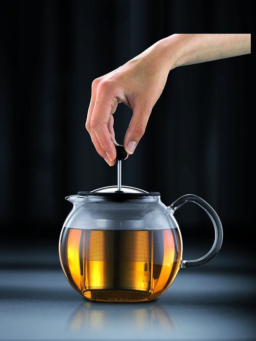 Bodum Assam Shiny Tea Press With Stainless Steel Filter 1L / 34oz N4