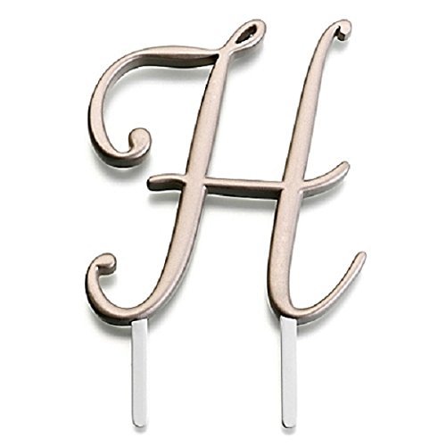 Lillian Rose Monogram Letter, Letter H, 5-Inch, Gold