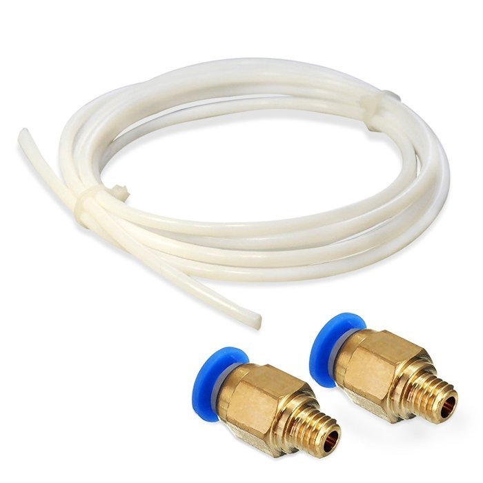 Ocr TM 2pcs Air Straight Fitting PC4-M6 push-in fitting For 3D Printer RepRap Rostock Kossel + 6 Feet PTFE Teflon...