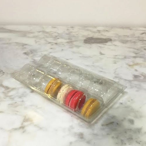 Macaron Plastic Box Clamshell Packaging Blister Box for 12 Macarons($1.7 Each) - Pack of 20 Boxes N4