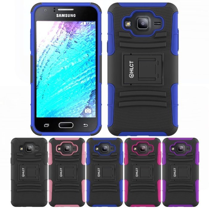 Galaxy J5 Case, HLCT Rugged Shock Proof Dual-Layer PC and Soft Silicone Case With Built-In Kickstand for Samsung... N2