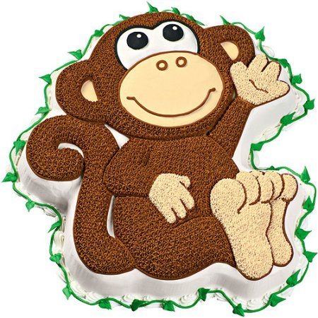 Novelty 12.75"x11.25" Shaped Cake Pan, Monkey N2