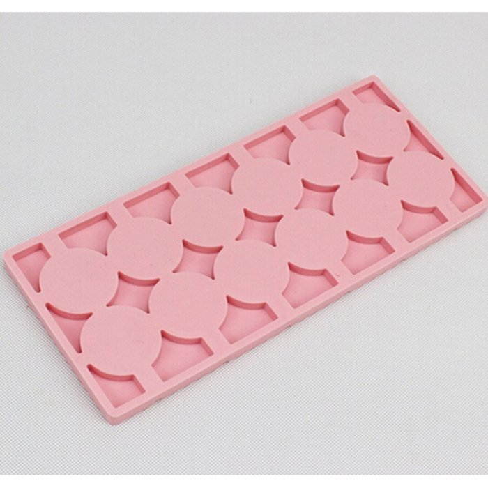 WOMHOPE Set of 2 - 12-Cavity Silicone Lollypop Mold with Sticks - Round Chocolate Candy Mold Candy Making Molds... N11