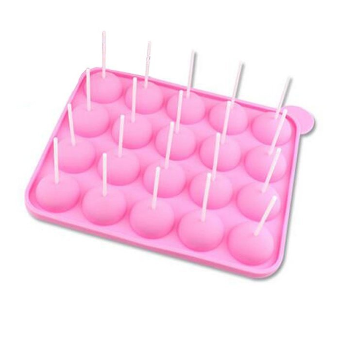 WOMHOPE Set of 2 - 12-Cavity Silicone Lollypop Mold with Sticks - Round Chocolate Candy Mold Candy Making Molds... N13