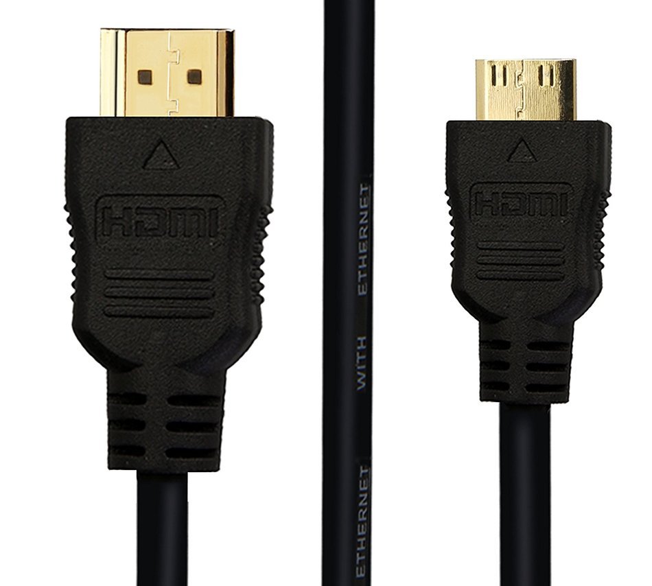 Yason High Speed-hdmi to Mini Hdmi Cable - 3d & 4k Resolution Ready with Ethernet - 6 Feet/ 1.8 Meter N4