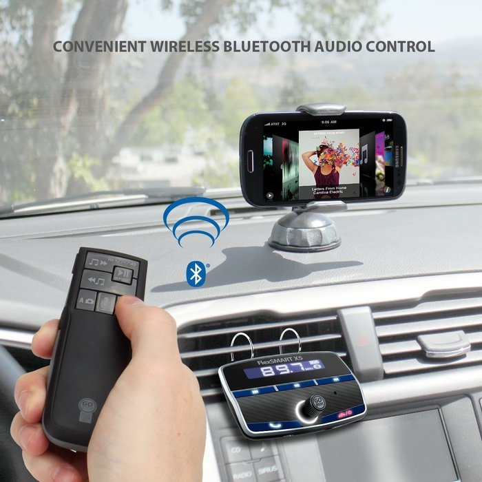 GOgroove Multimedia Bluetooth Music Remote Control with Audio Playback & Voice Commands - Sync Your Device w/... N3