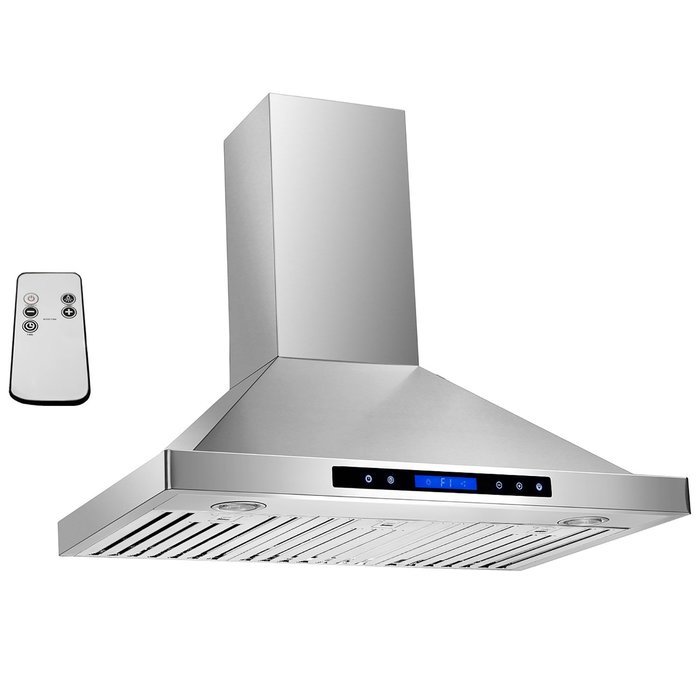 AKDY&reg; 30"/36"/42"/48" Stainless Steel Wall Mount Kitchen Cooking Fan Vent Range Hood LED Display Touch Control... N6