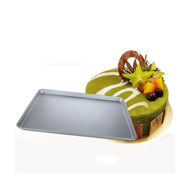 Aluminum Non-stick Baking Cookies Breads Sheet Pan Tray Plate Tool Silver Tone, 18" x 13" N2