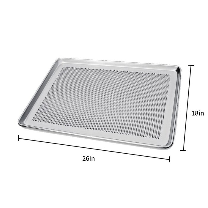 Aluminum Non-stick Baking Cookies Breads Sheet Pan Tray Plate Tool Silver Tone, 18" x 13" N5