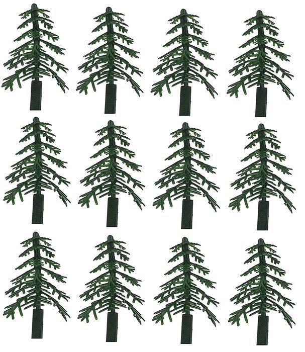 Evergreen Trees for Cake and Cupcake Decorating (12-Pack) N2