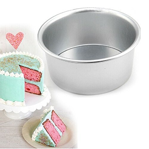 Round Sandwich Cake Bake Tin Pan Mold Mould Kitchen Bakeware Aluminum (5") N2