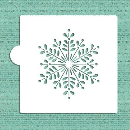 Retro Snowflake Cookie and Craft Stencil CM042 by Designer Stencils