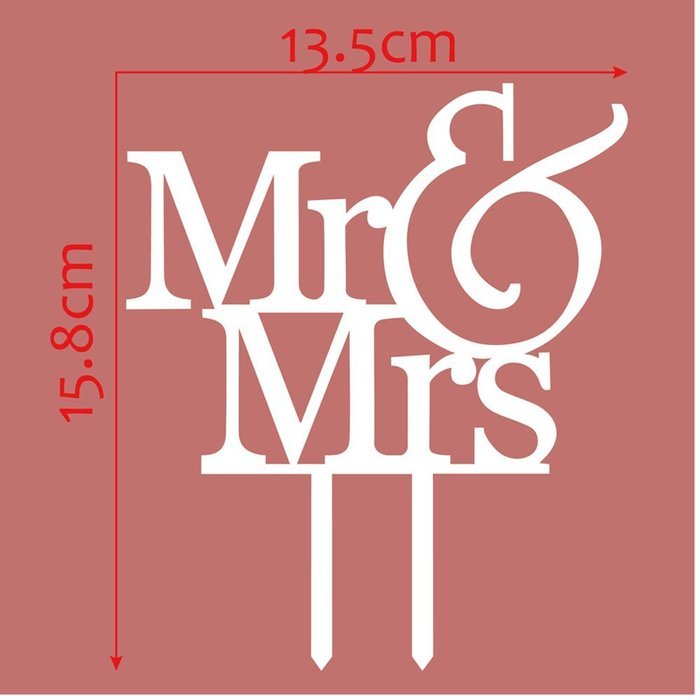 Cake Topper Of Bridal Or Party Mr And Mrs N8