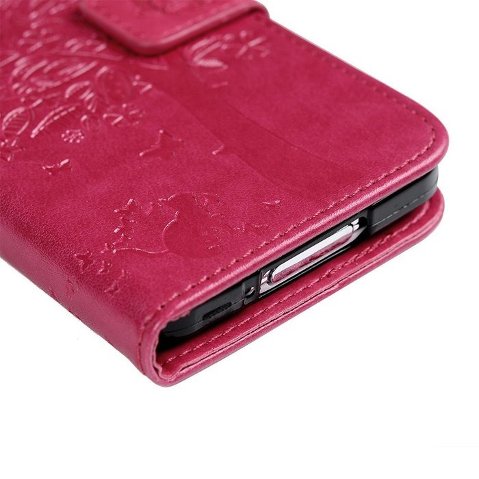 S5 Case,Samsung Galaxy S5 Case (i9600) - Wallet Embossed Flower Tree PU Leather Soft TPU Inner Cover with Magnetic... N32