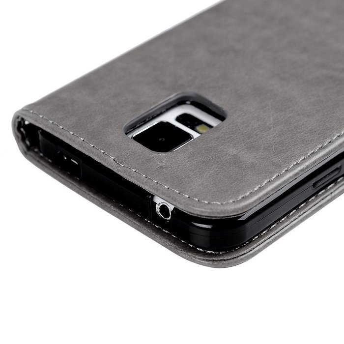 S5 Case,Samsung Galaxy S5 Case (i9600) - Wallet Embossed Flower Tree PU Leather Soft TPU Inner Cover with Magnetic... N35