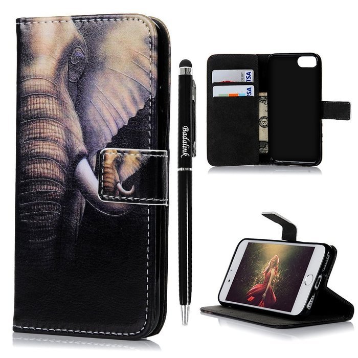 iPhone 7 Case (4.7 inch) - Wallet Folio Flip Premuim PU Leather Case Colorful Print Design with Stand Magnetic... N106