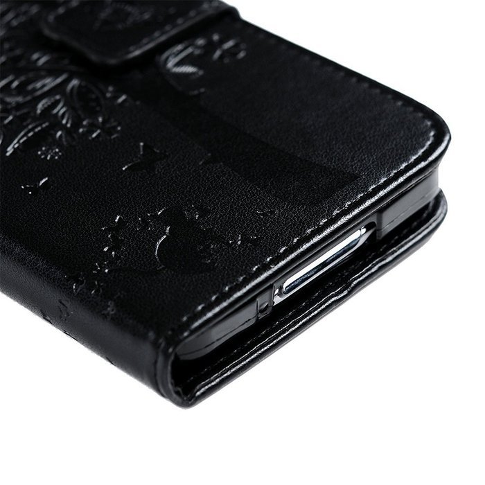 S5 Case,Samsung Galaxy S5 Case (i9600) - Wallet Embossed Flower Tree PU Leather Soft TPU Inner Cover with Magnetic... N40