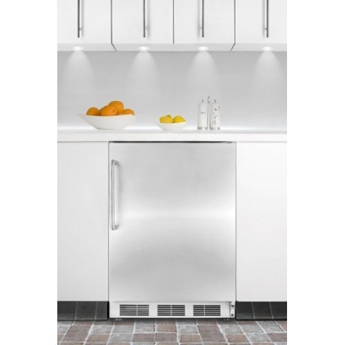 Summit ALB651SSTB 24" ADA Compliant Right Hinge Dual Evaporator Undercounter Refrigerator with 5.1 cu. ft. Capacity... N4
