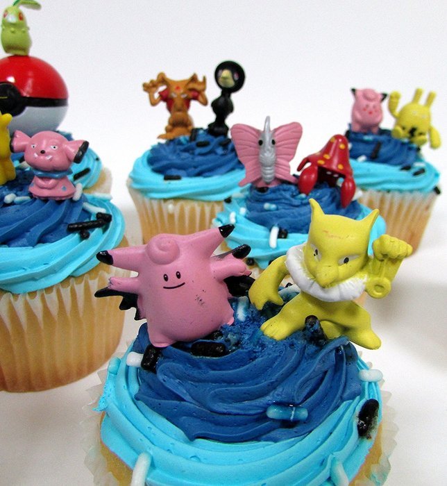 POKEMON 24 Piece MINI Birthday Party Cupcake Topper Set N3