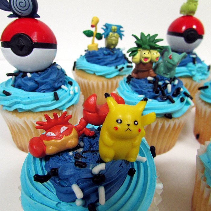 POKEMON 24 Piece MINI Birthday Party Cupcake Topper Set N5