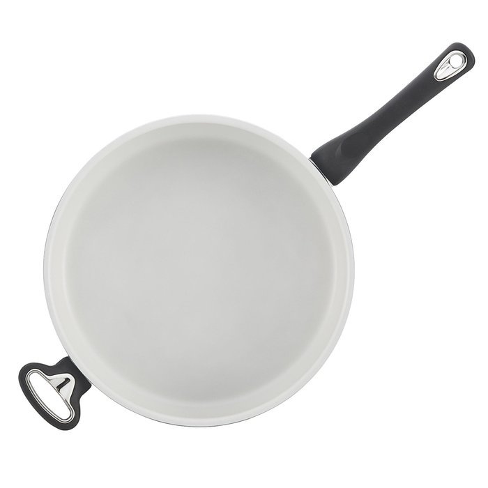 Farberware New Traditions Speckled Aluminum Nonstick 5-Quart Jumbo Cooker with Helper Handle, Blue with Black... N4