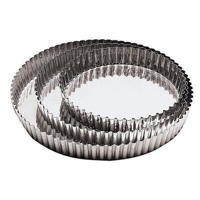 World Cuisine 109703 Tin Plate Fluted Tart Mold- Dia. 10 1/4 In -- 2 per case