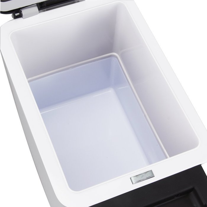 Della Portable Thermo Electric Refrigerator Cooler/Warmer 7-Quart Road Trip with Adjustable Strap, White N5