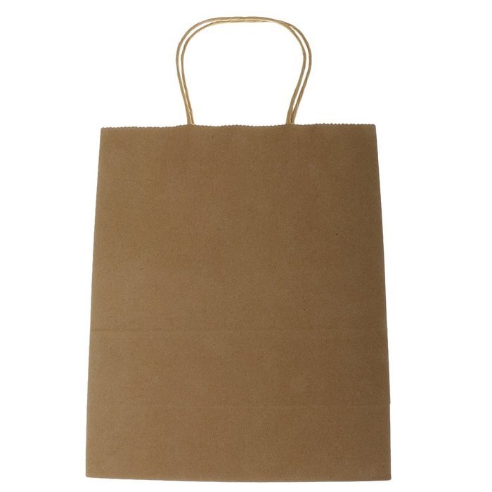 Bright Paper Party Gift Bags With Handles Birthday Wedding Loot Candy Shopping Retail Bag Pouches - Brown, 22... N44