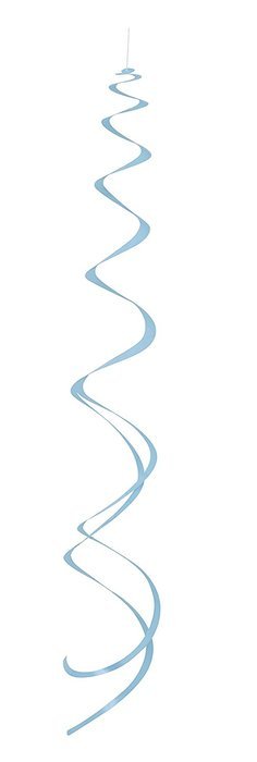 Plastic Hanging Swirl Decorations, 26", Light Blue, 8 Count N11