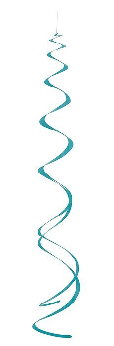 Plastic Hanging Swirl Decorations, 26", Light Blue, 8 Count N13