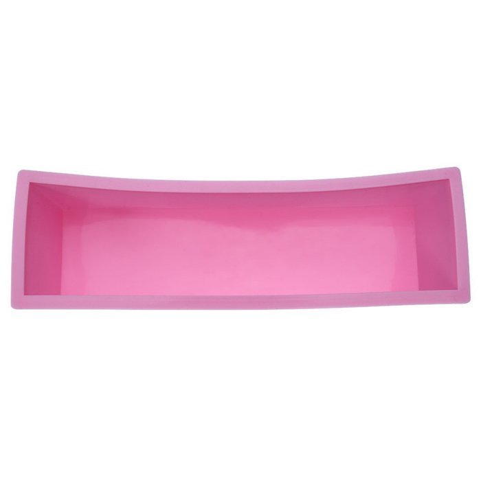YFShine Flexible Rectangle Silicone Soap Loaf Mold Wooden Box DIY Making Supplies Tools (1200g, Pink) N10