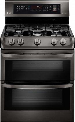 LG LDG4315BD 30" Gas Freestanding Range with Sealed Burner, 4.3 cu. ft. Primary Oven Capacity, in Black Stainless...