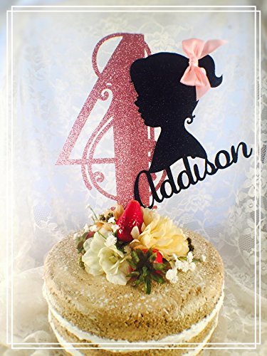 Little Girl Birthday Cake Topper - Custom N3