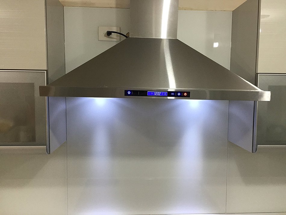 La Cuisine 36" LOH8203-13-GR European Style Wall Mount Stainless Steel Ductless Range Hood Vent W/ Touch Panel...