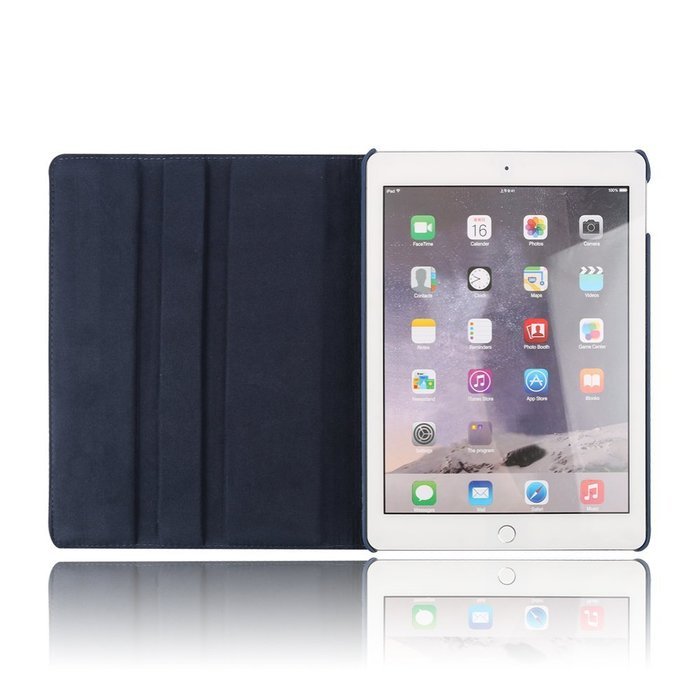 ipad Case Red,TechCode 360 Degrees Rotating Magnetic PU Leather with Stand Smart Auto Sleep/Wake Feature Case... N42