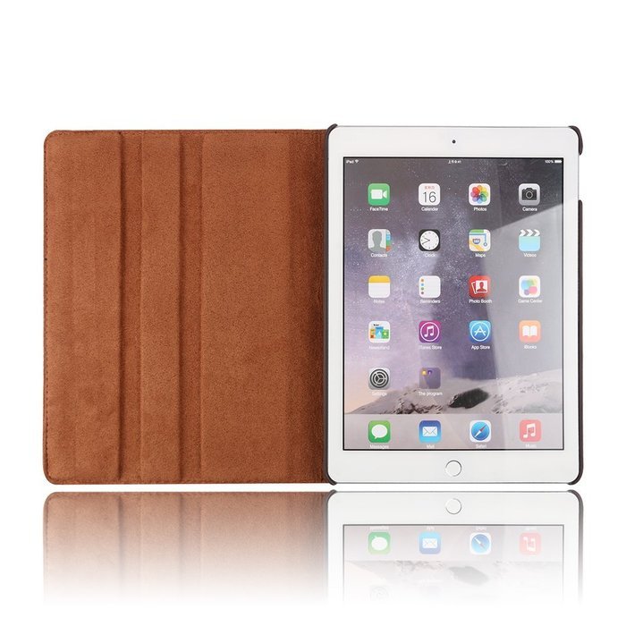ipad Case Red,TechCode 360 Degrees Rotating Magnetic PU Leather with Stand Smart Auto Sleep/Wake Feature Case... N48