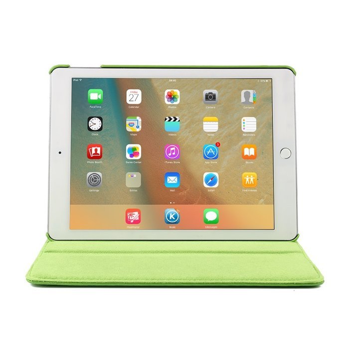 ipad Case Red,TechCode 360 Degrees Rotating Magnetic PU Leather with Stand Smart Auto Sleep/Wake Feature Case... N51