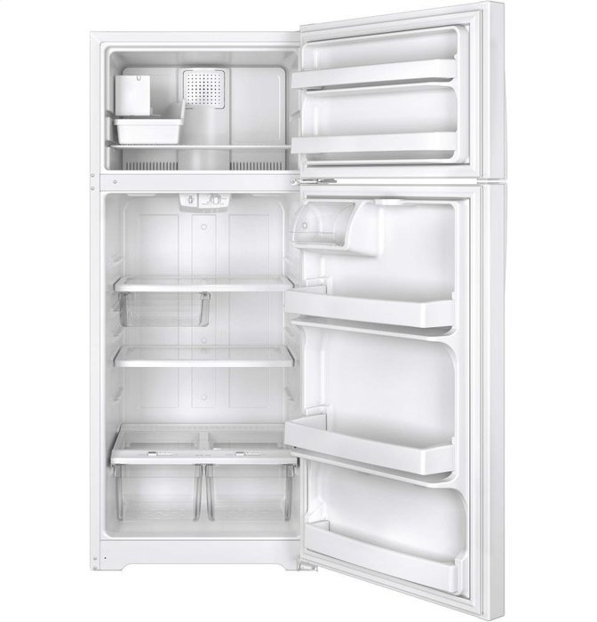Ge GIDDS-632138 Energy Star 18.1 cu. ft. Top Freezer Refrigerator With Icemaker, White, Reversible Door Swing N3