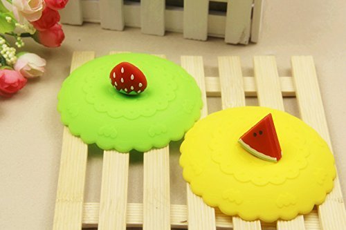Apint Silicone Suction Lids Food Covers Bowl Covers for Mugs and Containers (set of 2) N4