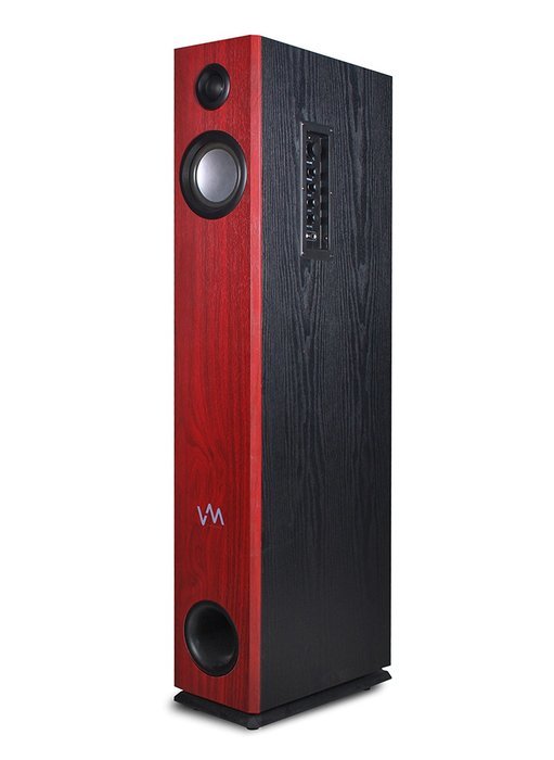 VM Audio EXAT10 Cherry/Black Floorstanding Powered Bluetooth Tower Speakers Pair N2