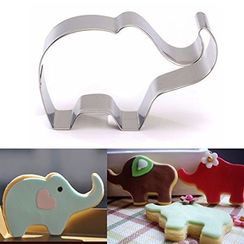 FVIEW Stainless Steel Elephant Animal Cookie Cutter Cake Biscuit Pastry Mould Mold N2